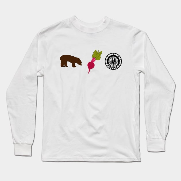 Bears, Beets, Battlestar Galactica Long Sleeve T-Shirt by dani96pepi